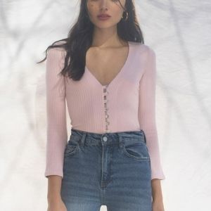 Reformation Gellar Top in blush pink